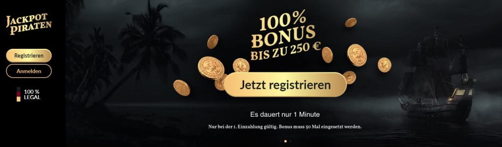 JackpotPiraten Casino Webseite