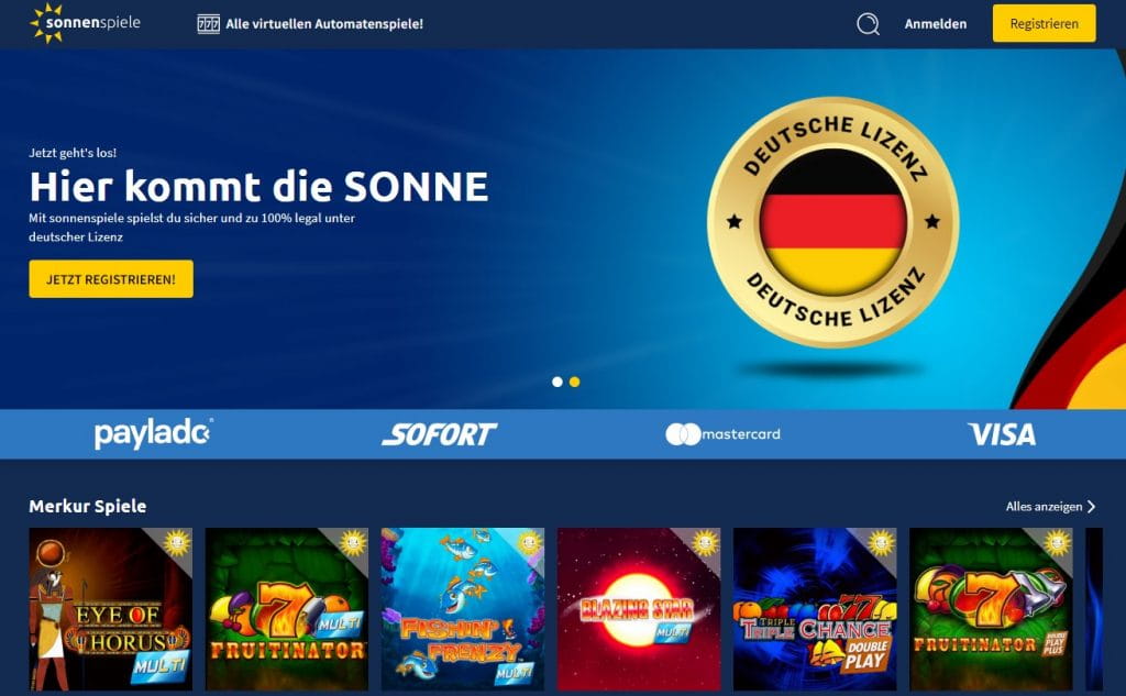 Sonnenspiele Casino Webseite