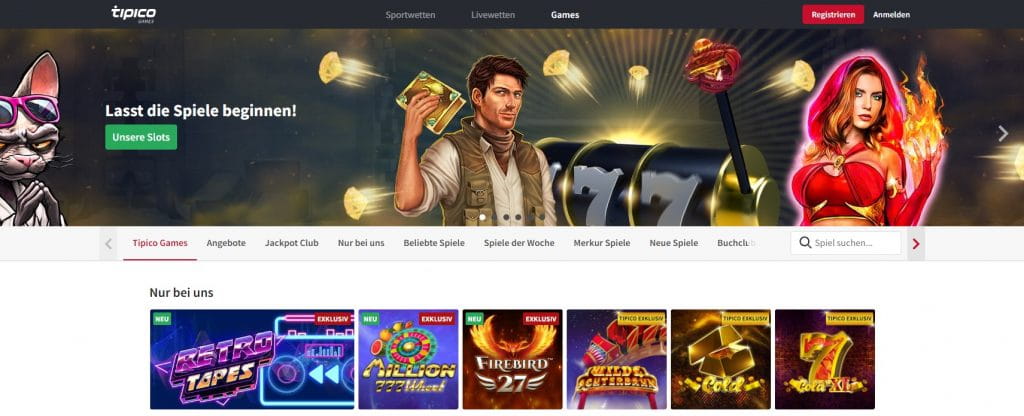 Tipico Games Casino Webseite