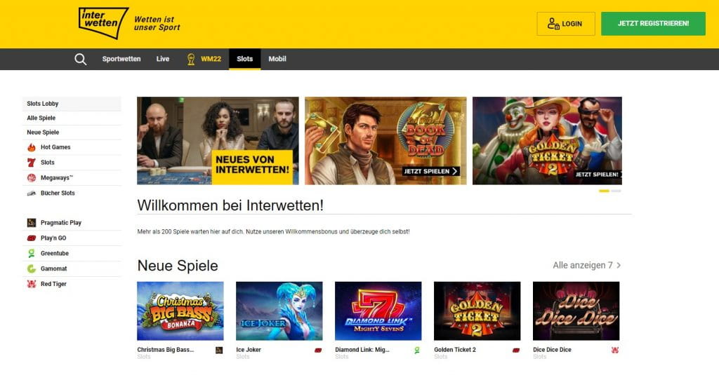 Interwetten Casino Webseite