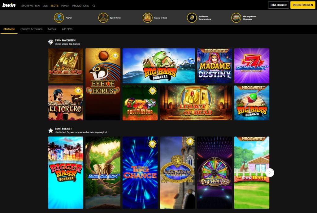 bwin Slots Casino Webseite
